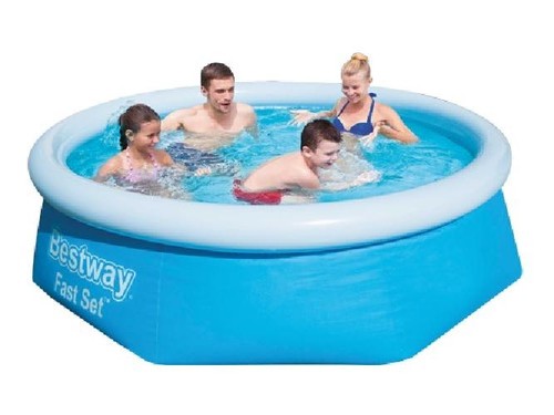 Piscina tonda fuori terra con - tonda,